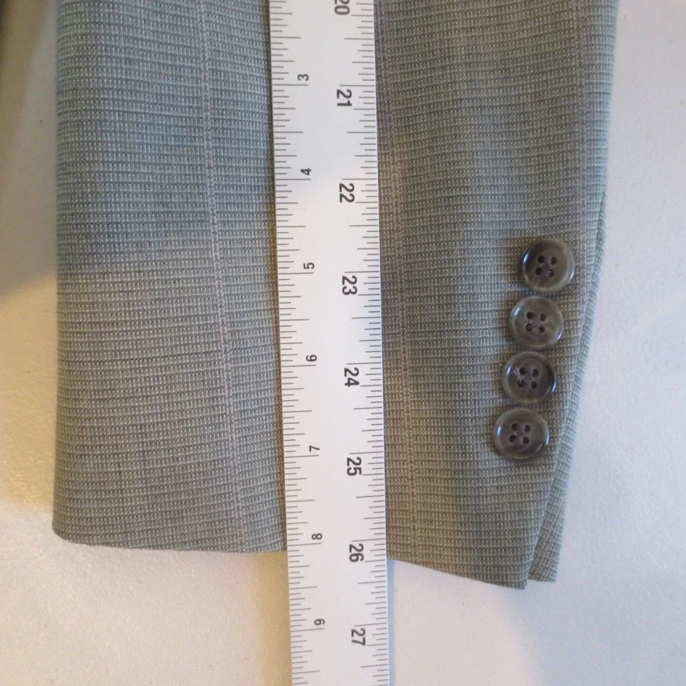 Vintage Palm Beach 2 Piece Suit Jacket Pants 35x32 Men Gray Lightweight Business